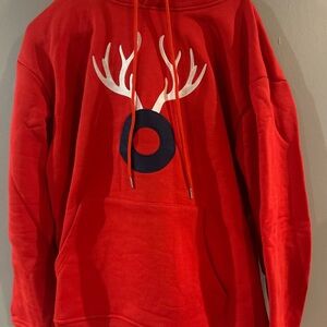 Bold Red Antler Design Hoodie Phish